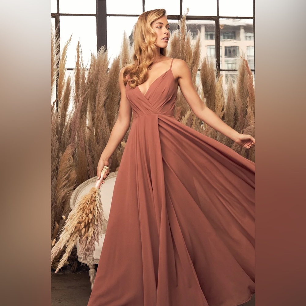 Lulus All About Love Rusty Rose Maxi Dress Size Small NWOT